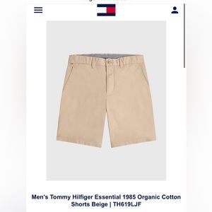 Men's Tommy Hilfiger Essential 1985 Organic Cotton Shorts Beige 33W